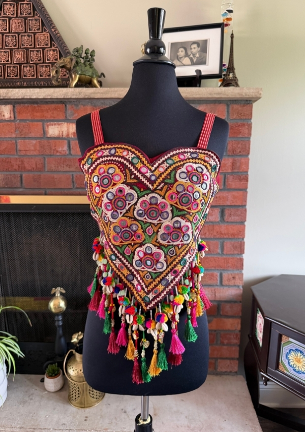 Maroon Gamthi Navratri Corset